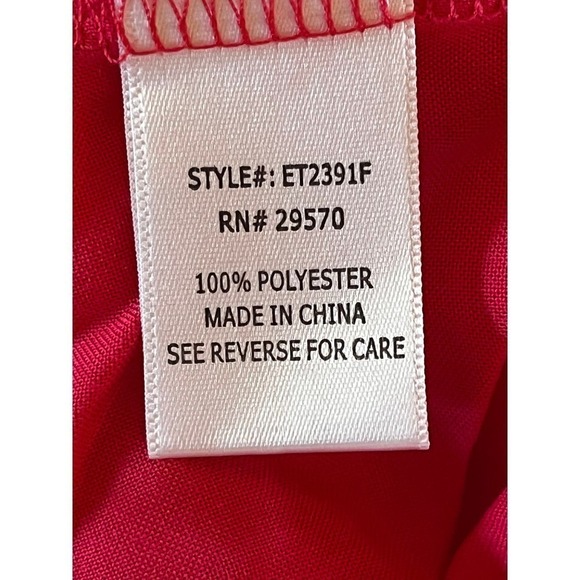 Francesca's Alya Hot Pink Blouse. 3/4 Sleeves. Ruffle Neck line. Women's Small - Picture 7 of 7